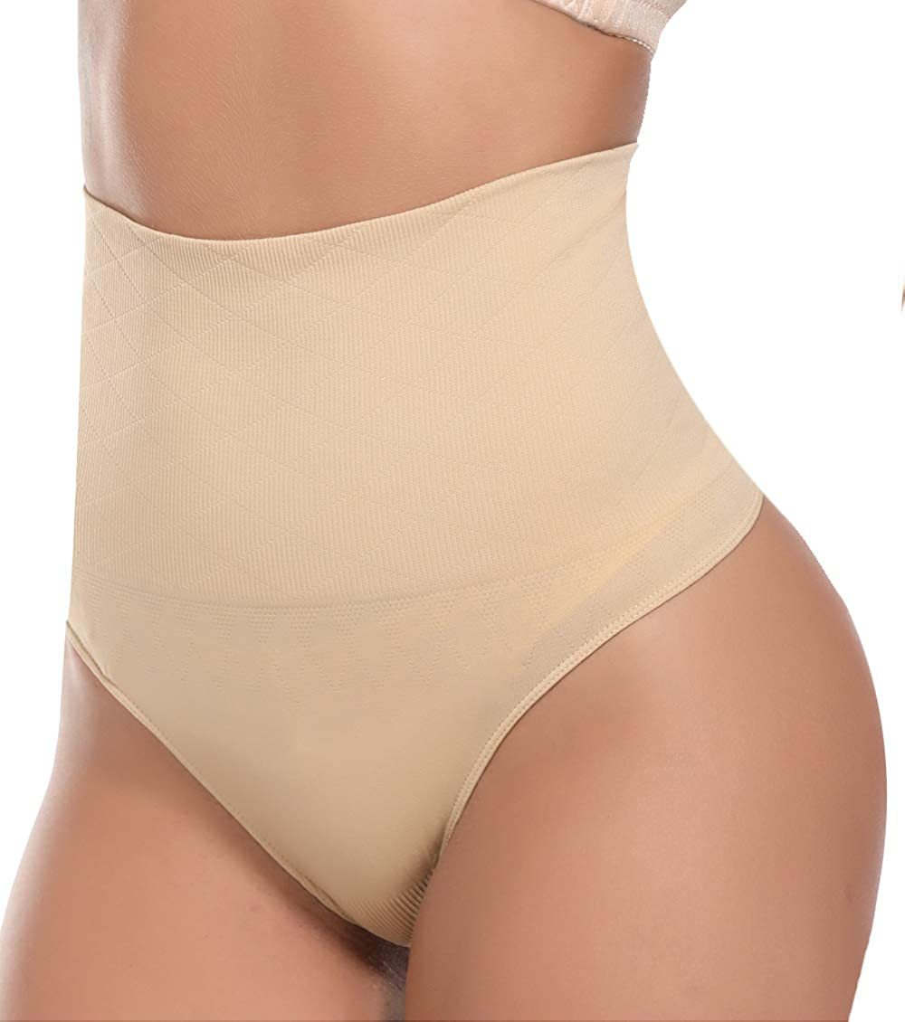 Trimeea™ 2 Pack High Waist Thong Tummy Control Panties (BOGO)