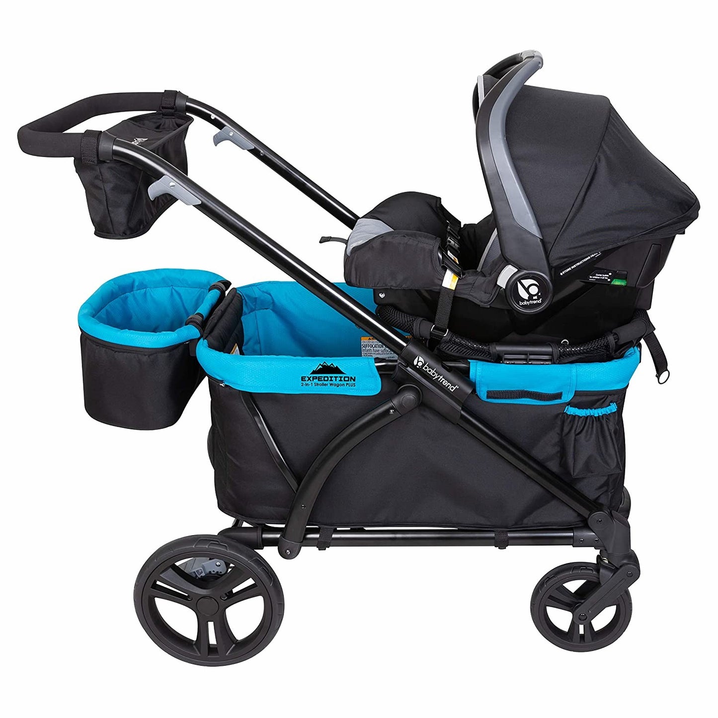 Baby Stroller Wagon Folding 2 Passenger Child Infant Toddler with Car Seat