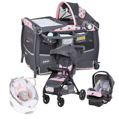 Baby Trend Stroller Car Seat Travel System Combo Pink/Gray