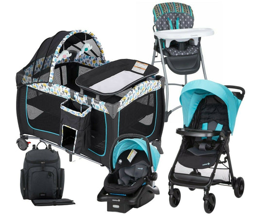 Foldable Baby Stroller with Car Seat Travel System Playard High Chair Bag Combo