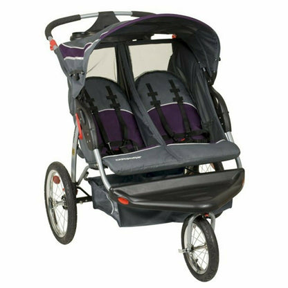Baby Trend Twin Jogger Stroller Lightweight Expedition Double Buggy - Purple