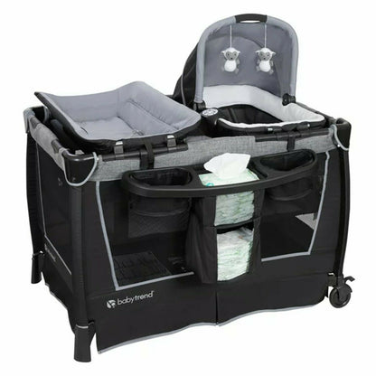 Baby Stroller Travel System with Car Seat Infant Playard Newborn Combo - Black