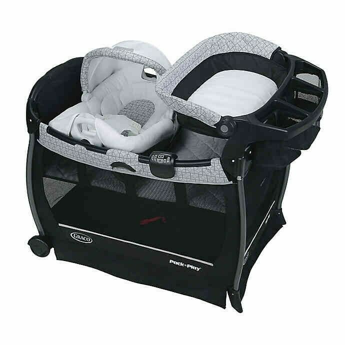 Graco Baby Travel System with Car Seat Combo Playard Nursery Crib Set