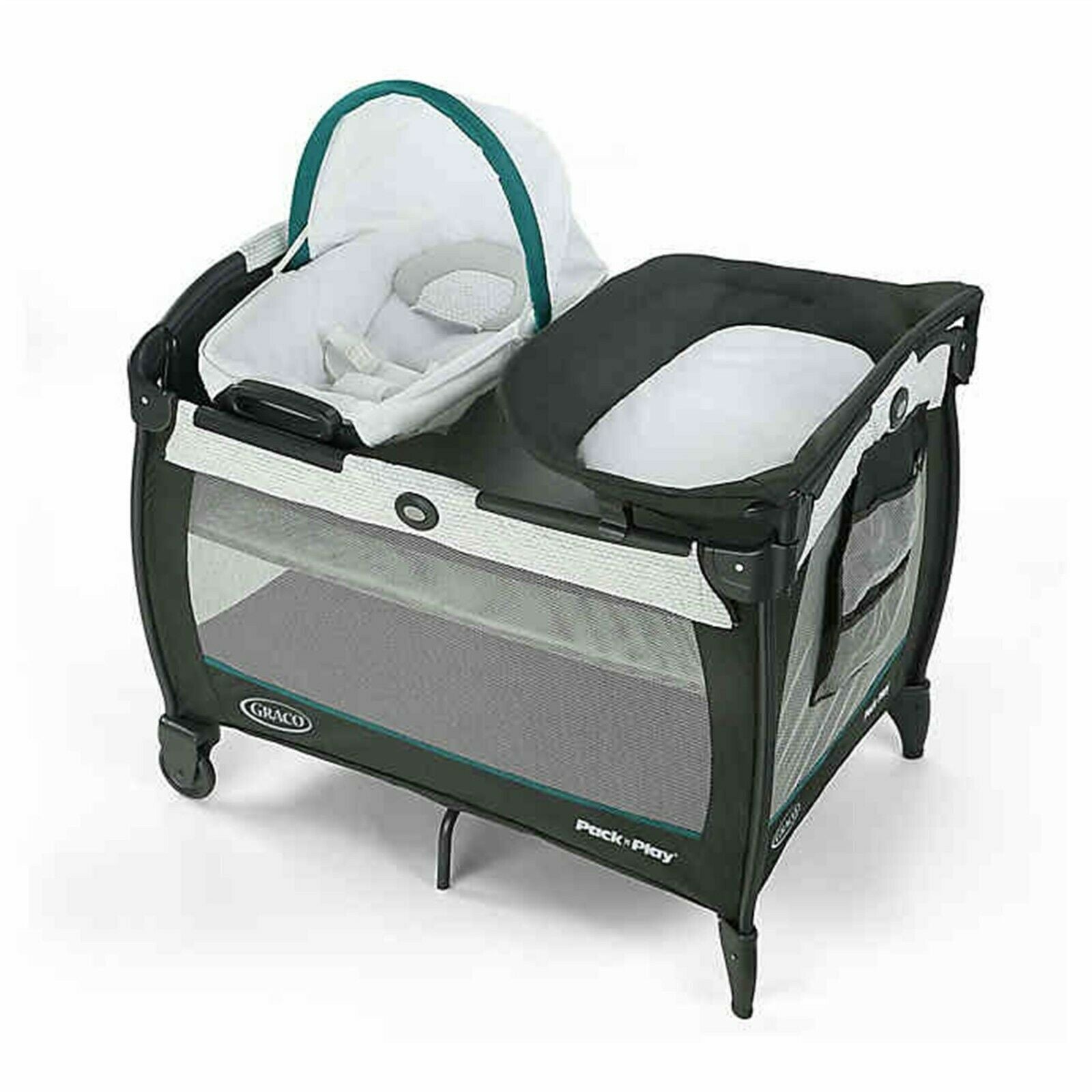 Playard and bassinet store combo