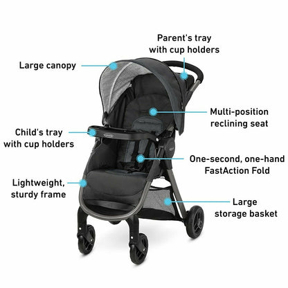 Baby Boy Stroller Travel System with Car Seat Playard Infant Graco Combo