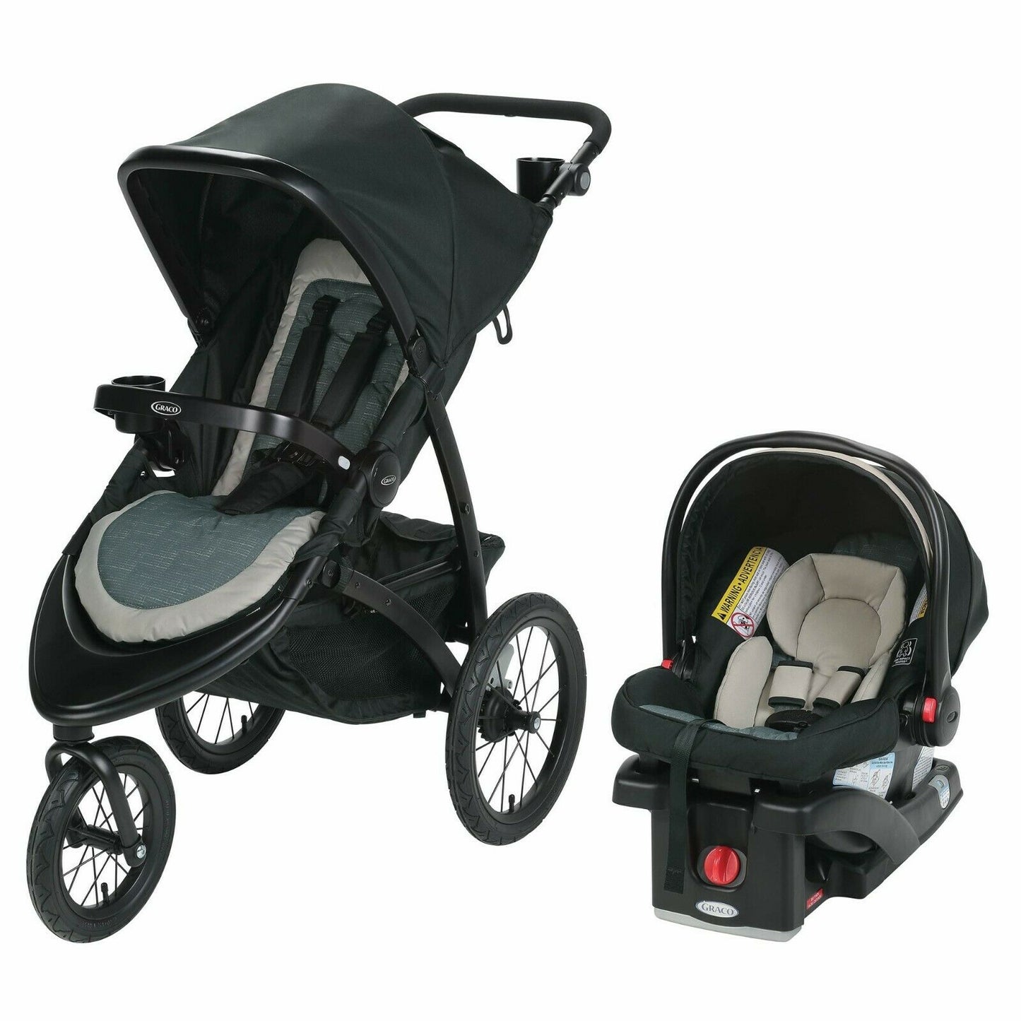 Graco Baby Stroller Jogger Travel System with Car Seat Playard Bassinet Combo