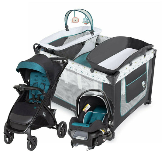 Comfortable Boy Baby Stroller Travel System with Car Seat Infant Playard Combo