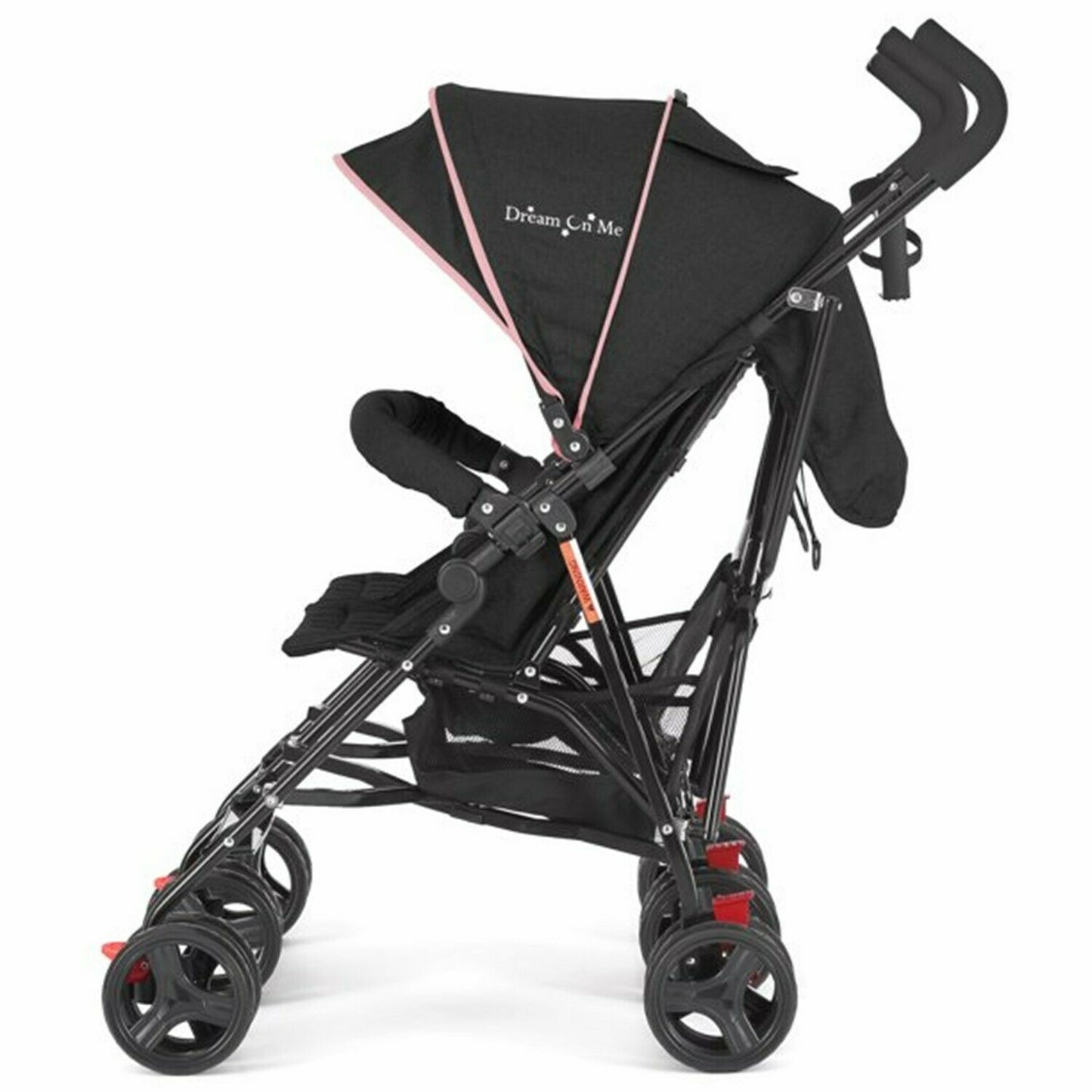 Dream On Me Umbrella Double Stroller Side-by-Side Carriage - Pink