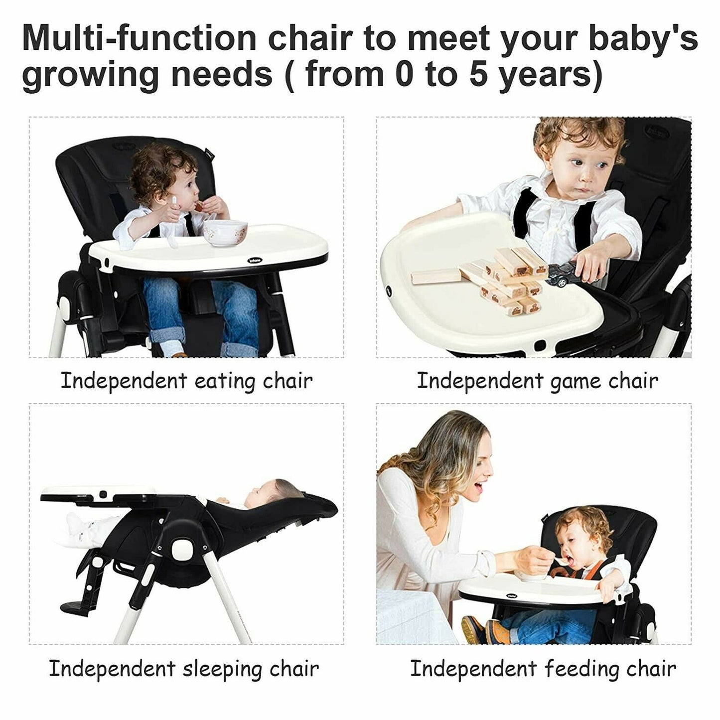 Baby Stroller Car Seat with High Chair Infant Playard Combo Travel System