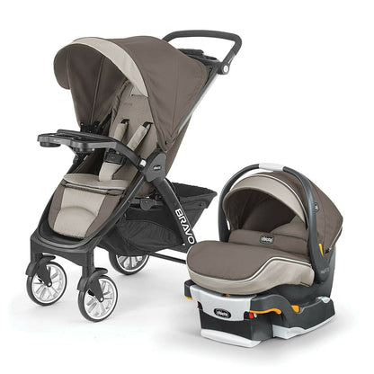 Chicco Baby Stroller with Car Seat Bravo LE Trio Travel System Combo - Beige