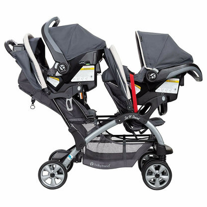 Double Baby Stroller with 2 Car Seat 2 Newborn Swing Twin Infant Playard Combo