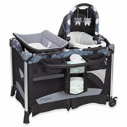 New Baby Stroller with Car Seat Travel System Playard Bassinet Combo Set Grey