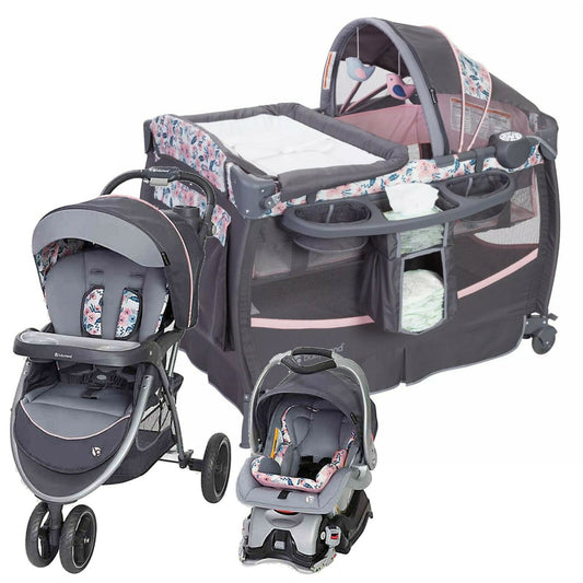 Baby Stroller with Car Seat Travel System Infant Toddler Playard Combo