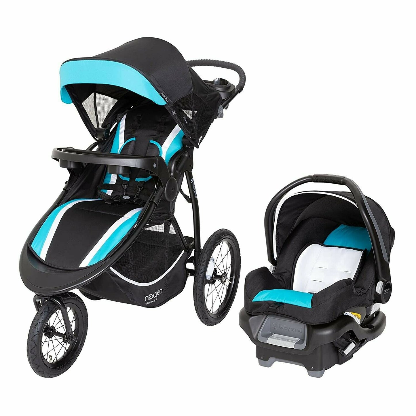 New Baby Jogger Stroller Travel System with Car Seat Playard Diaper Bag Backpack
