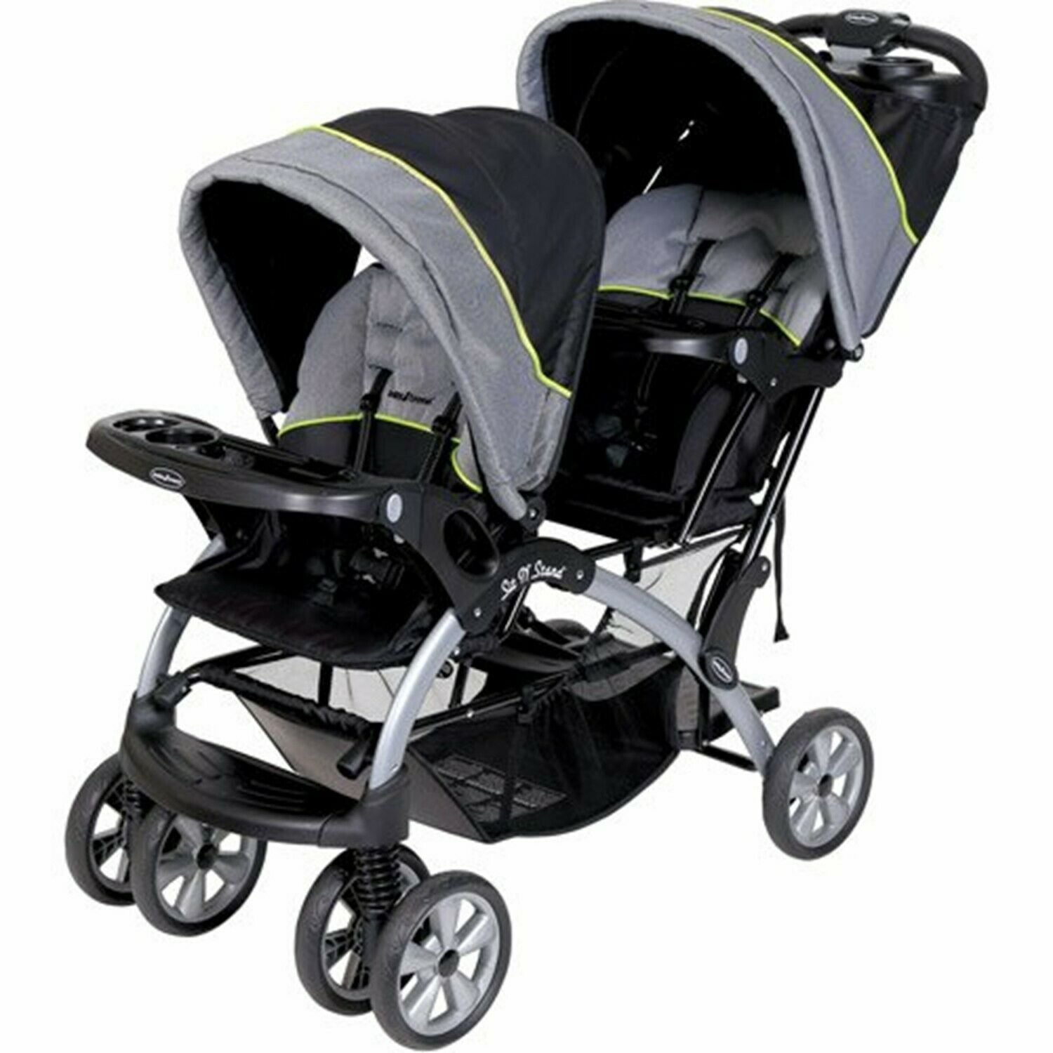 Baby Trend Double Stroller 2 Car Seats 2 Infant Swing Twin Playard Bas BabyStrollerSets