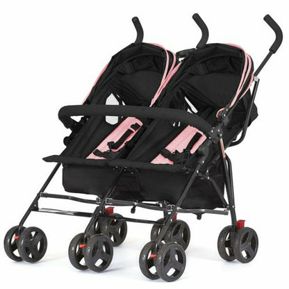 Dream On Me Umbrella Double Stroller Side-by-Side Carriage - Pink