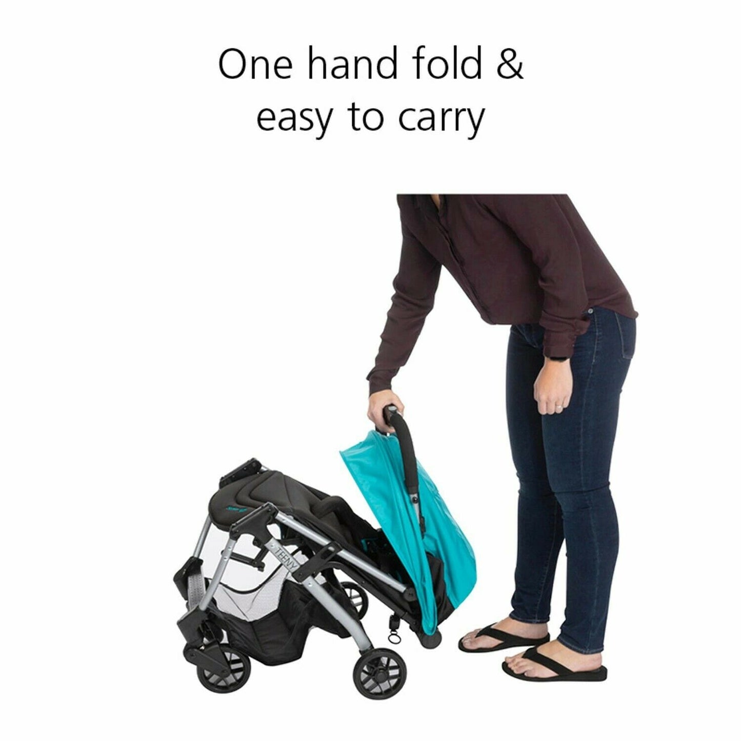 Safety 1st Ultra Compact Baby Stroller Lightweight One Hand Fold Travel - Blue