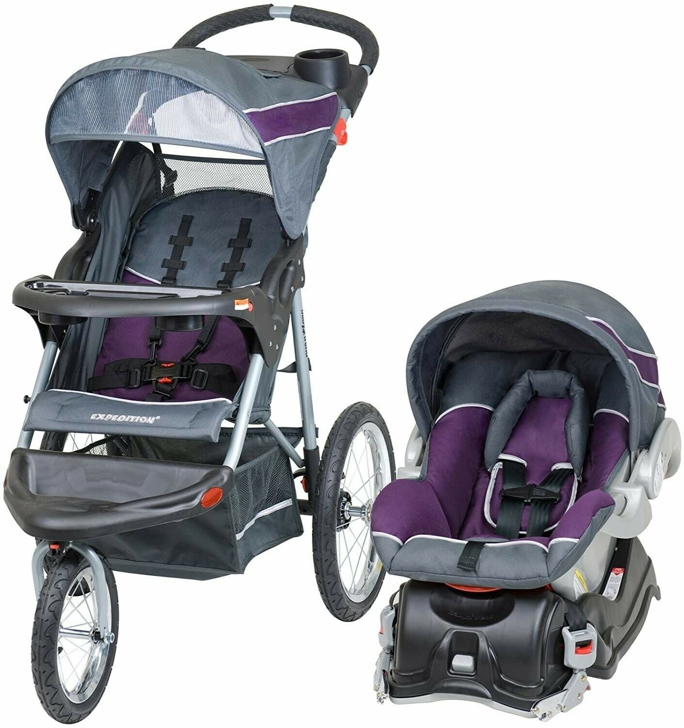 Lavender car seat top and stroller