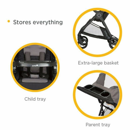 Safety 1ˢᵗ Baby Stroller with Car Seat Playard High Chair Travel System Combo