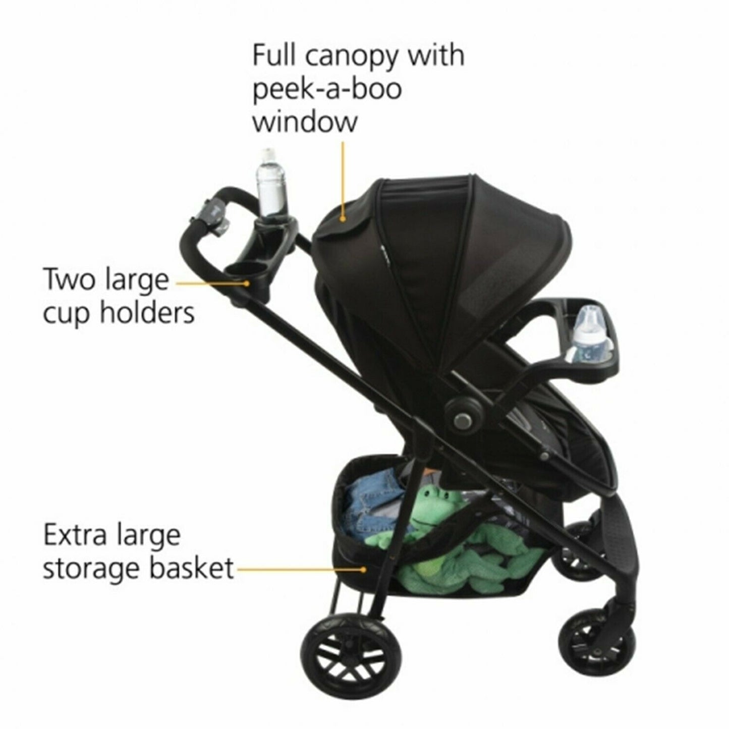 Safety 1st Baby Stroller with Car Seat Flex 8-in-1 Travel System Combo