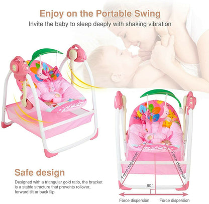 Pink Baby Stroller with Car Seat Travel System Playard High Chair Infant Swing