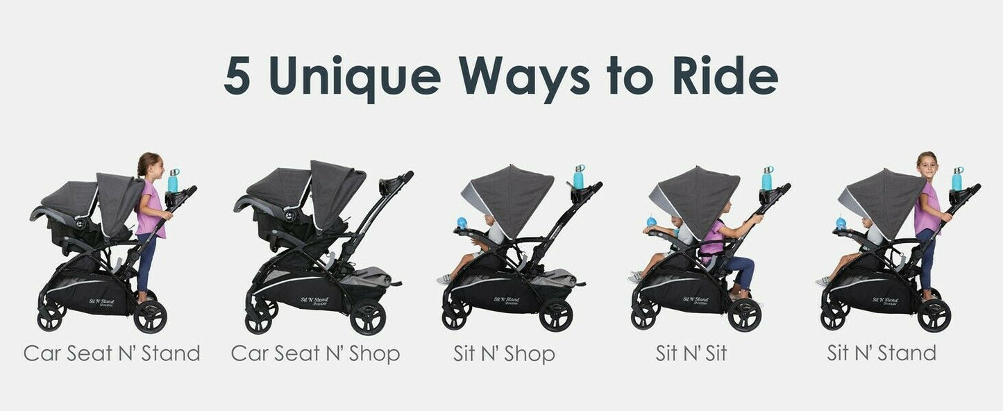 Infant Car Seat Stroller Baby Newborn 5 in 1 Combo Playard High Chair Travel