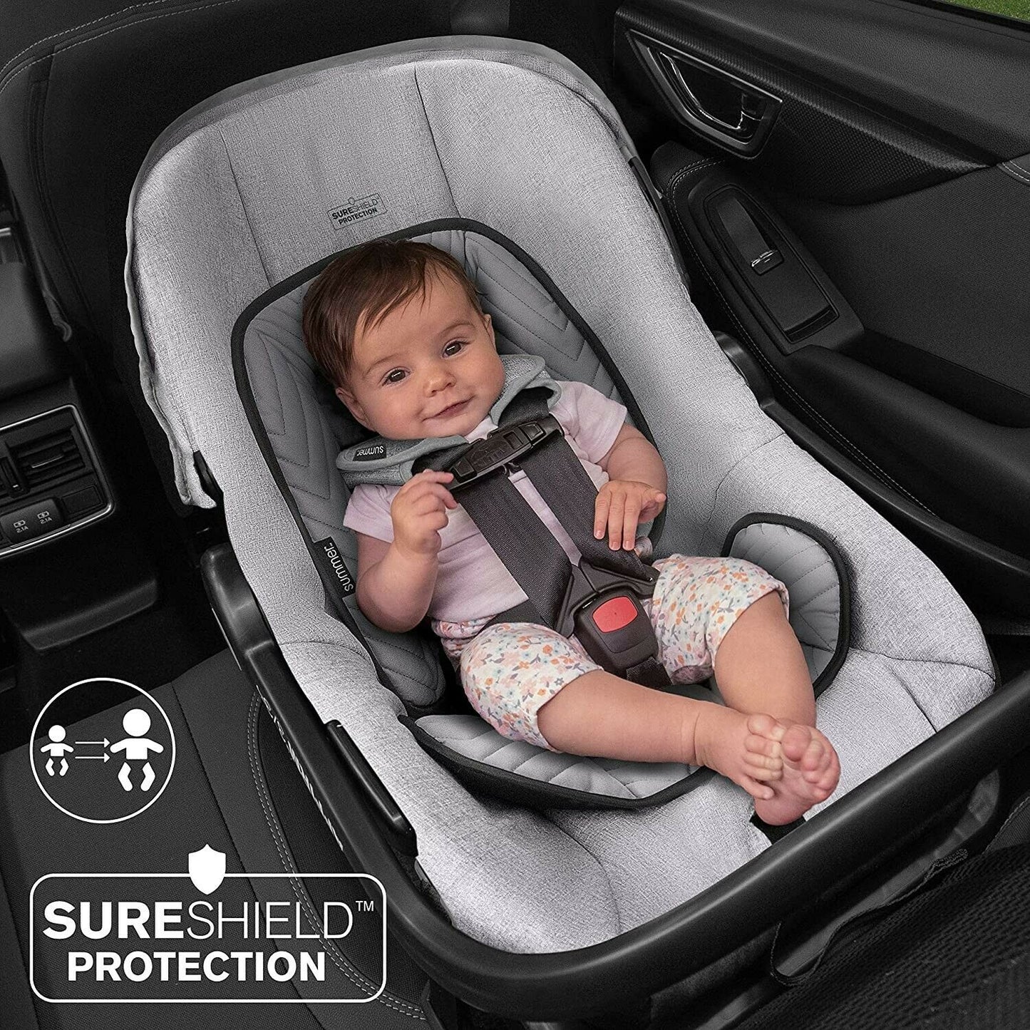 Baby Stroller Travel System with Car Seat Infant Playard Newborn Combo - Black