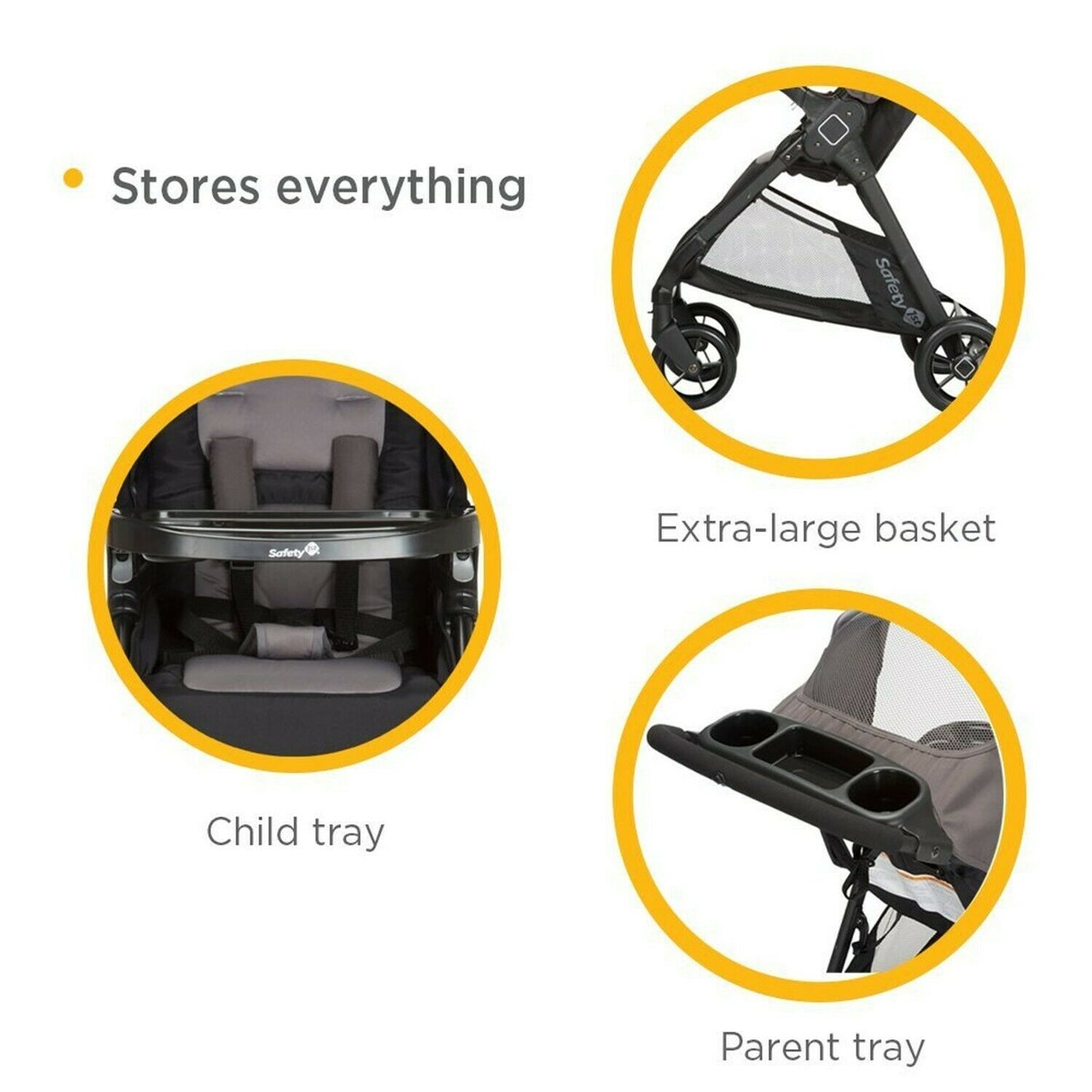 Baby Stroller with Car Seat Infant Playard Newborn Glider Travel System Combo