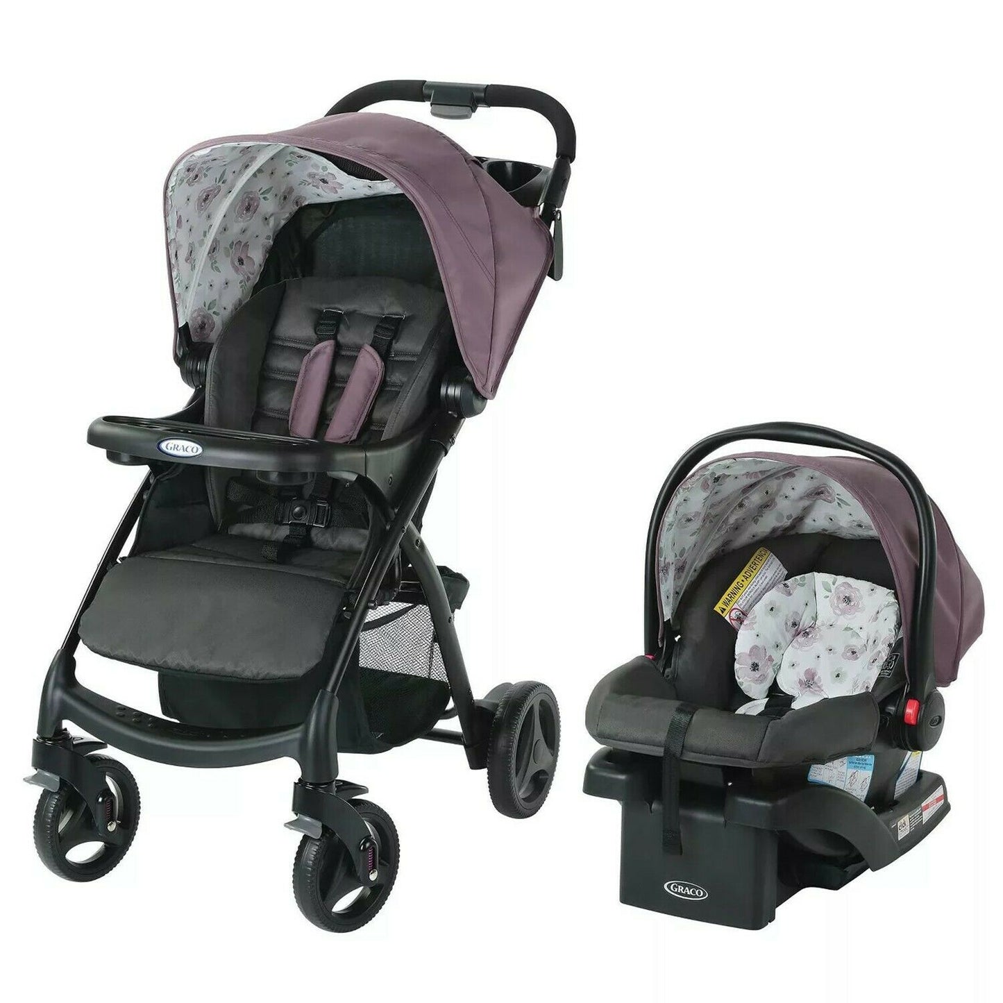 Newborn Baby Stroller Travel System with Infant Car Seat Playard Crib Combo