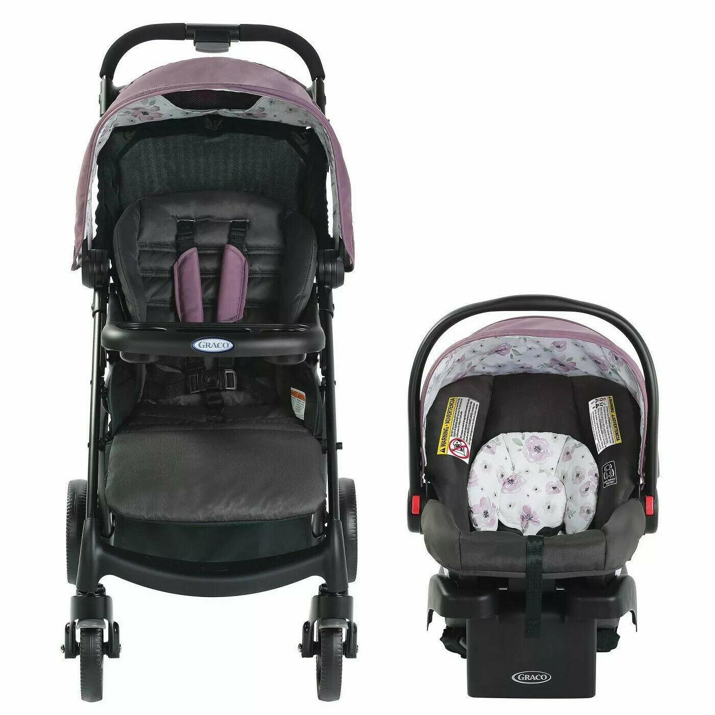 Newborn Baby Stroller Travel System with Infant Car Seat Playard Crib Combo