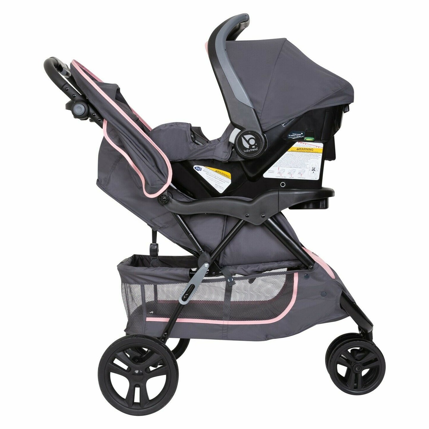 Pink Baby Stroller with Car Seat Travel System Infant Swing Playard High Chair
