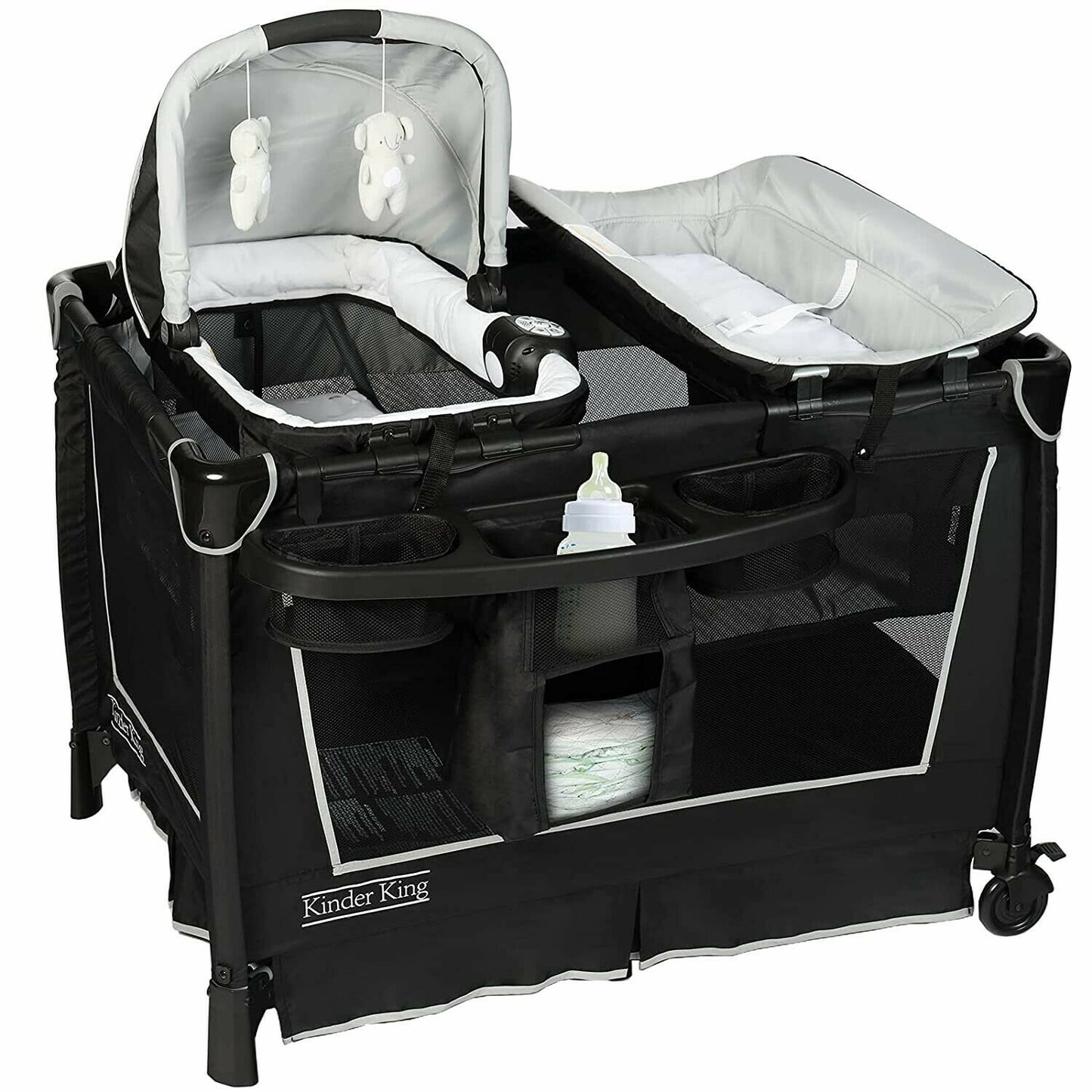Stroller Baby Travel System with Car Seat Playard Bassinet Combo - Black