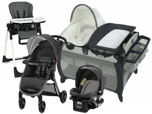 Baby Stroller Travel System with Car Seat Playard High Chair Graco Combo