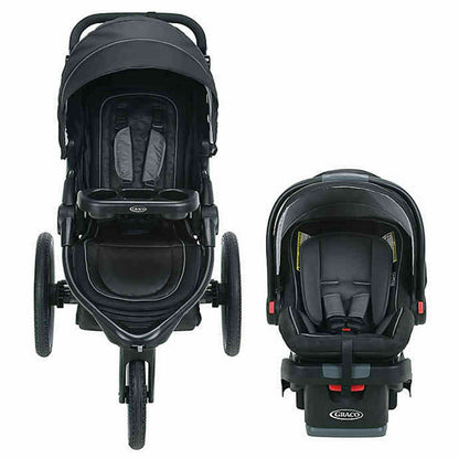 Graco Jogger Stroller Travel System with SnugRide 35 LX Car Seat Combo Black