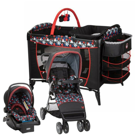 Disney Baby Stroller Simple Fold LX with Car Seat Playard Travel System Combo