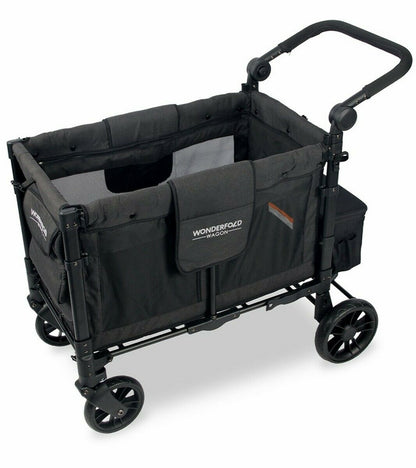 Double Stroller Wagon with 2 Seats Wonderfold W2 Elite 2.0 Charcoal Grey