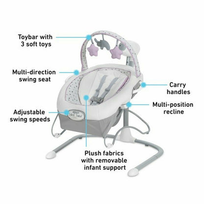 Graco FastAction Baby Stroller with Car Seat Playard Swing Bouncer Travel Combo