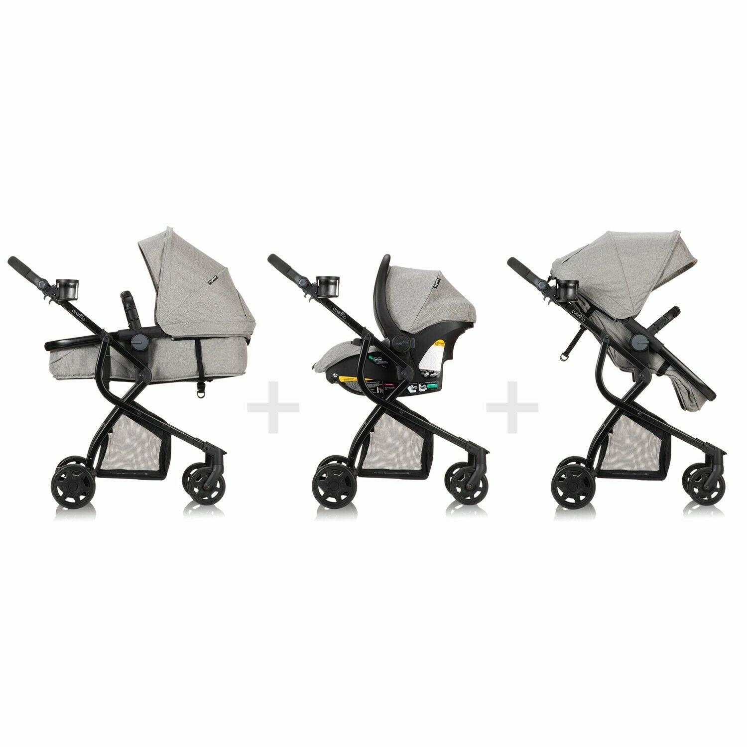 Evenflo Urbini Baby Stroller Travel System Car Seat Set with Deluxe Pl BabyStrollerSets