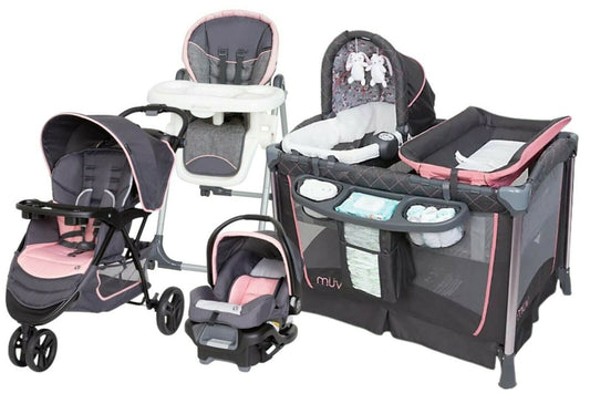 Baby Stroller with Car Seat Travel System Playard High Chair Combo