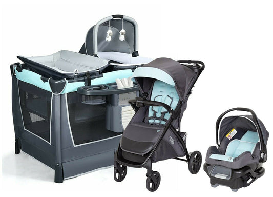 Infant Baby Stroller with Car Seat Playard Bassinet Travel System Combo New