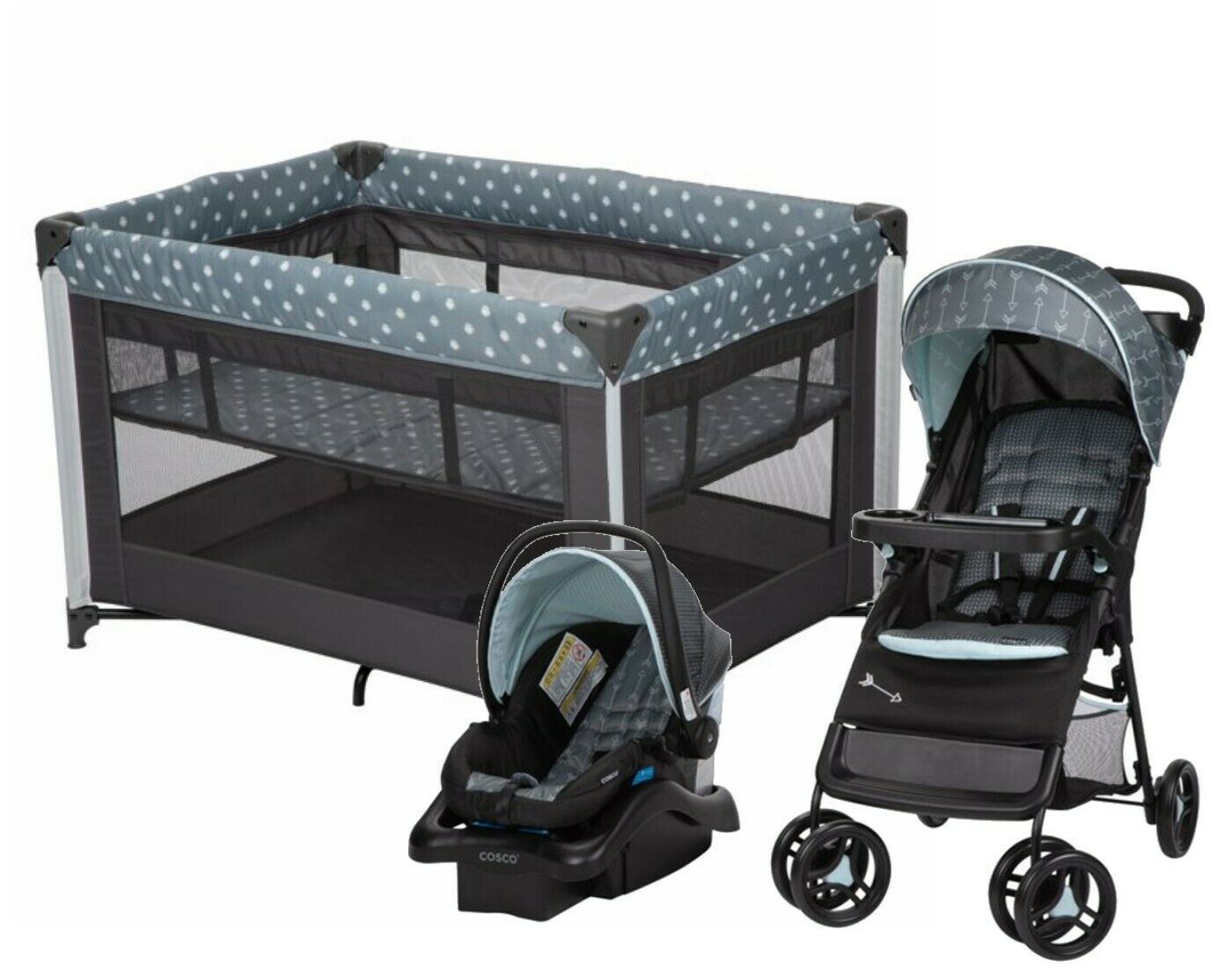 Lightweight Baby Stroller with Car Seat Travel System Playard Nursery Combo